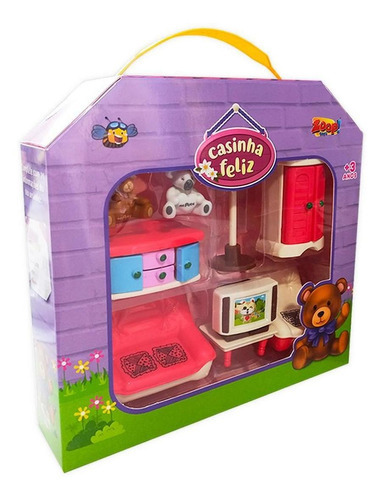 Brinquedo Casinha Feliz Móveis E Ursinhos - Zoop Toys