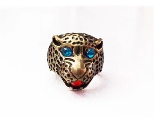 Anillo Gato Leopardo Cristales