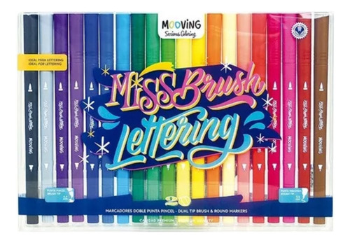 Marcadores Doble Punta Lettering Doble Punta Mooving