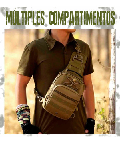 Pechera Táctica Súper Calidad Mochila Mariconera Camuflaje M Color Khaki