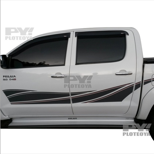 Calco Franjas Toyota Hilux 4x4 4x2 - Calcomania Ploteoya!
