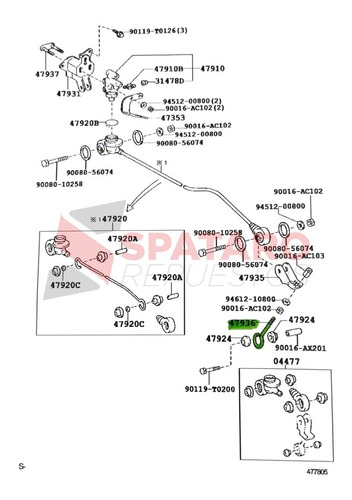 Soporte De Valvula Freno Hilux 2005-2015 2.5-3.0 Original