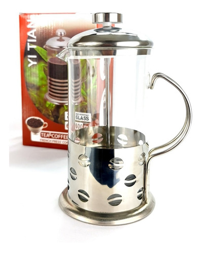 Tetera Cafetera De Vidrio Francesa 600ml