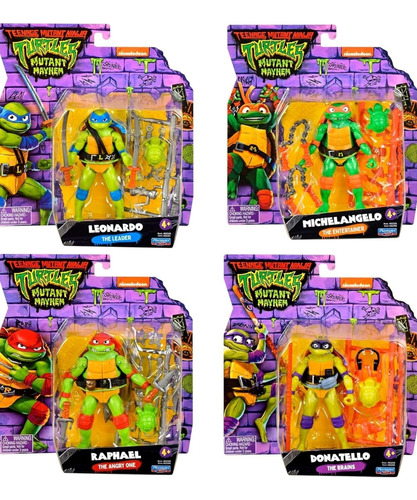 4 Tortugas Teenage Mutant Ninja Turtles Mutant Mayhem