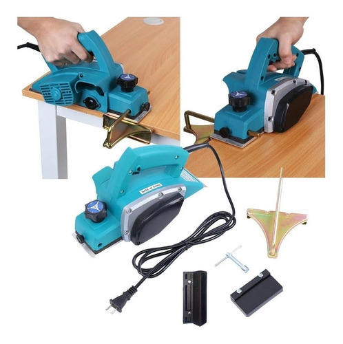 Plaina Elétrica 650w Pro 82mm Madeira Mdf Sg-8201 + Kit