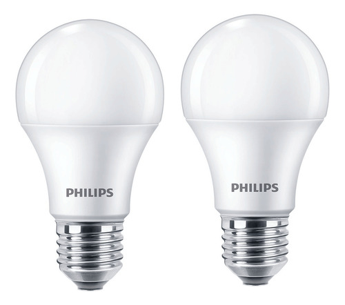 Combo X2 Lampara Bulbo Led Philips Eco Home 12w E27 Luz Fría