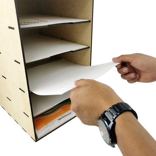 Imagen 2 de 9 de Organizador Archivero Papeles Oficina Corte Laser Mdf