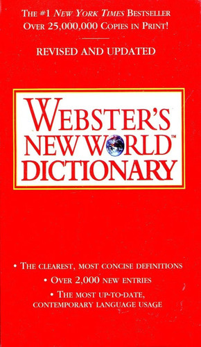 Webster New World Dictionary, De Webster., Vol. Unico. Editorial Simons, Tapa Blanda, Edición 1st En Inglés, 2013