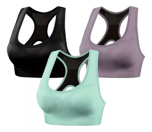 3pzs Tops Deportivos Push Up Brasieres Para Mujer Gym Yoga