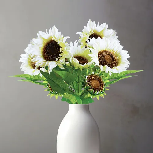 comprar Ramo Girasoles Artificiales Flores De Falsas Con Toque Real