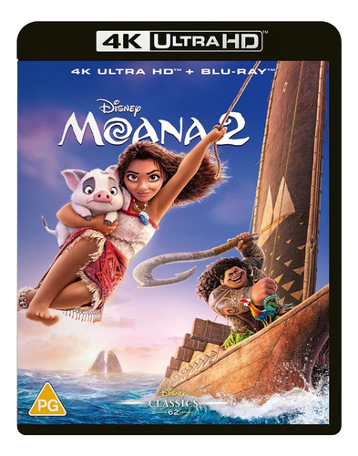 Moana 2 Dos Disney Pelicula 4k Ultra Hd + Blu-ray