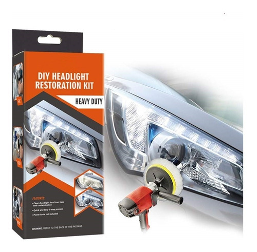 Imagen 1 de 9 de Mini Kit Restaurador Faros Delanteros P/ Taladro Completo K9