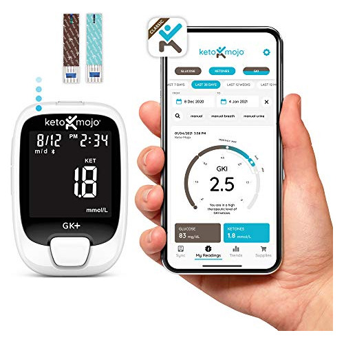 Keto-mojo Gk + Monitor Bluetooth De Glucosa Y Cetona + Aplic