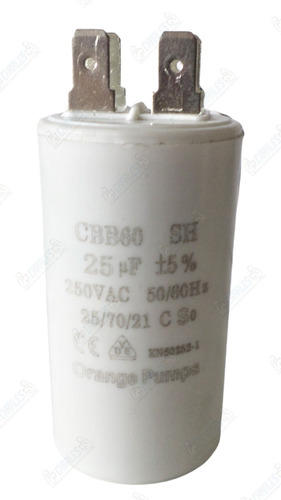 Capacitor Redondo Uso Normal Trabajo Continuo 25uf 250v 5%