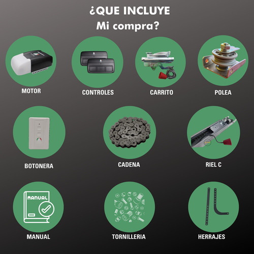 Motor Ic1000w azteca drive Con Módulo Wifi Y RIEL C Para Puertas Automáticas Abre Cierra Con Tu Celular App TUYA Smart 2 Controles Incluidos Tecnología Inalámbrica De Vanguardia Seguridad Inteligent
