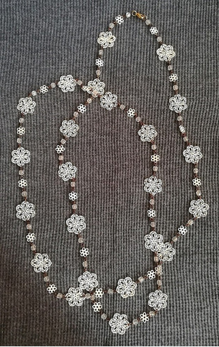 Collar De Flores Blancas De 150 Cm De Largo