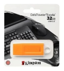 Imagen 5 de 5 de Memoria Usb Kingston Kc-u2g32-7go Exodia 3.2 32gb Naranja