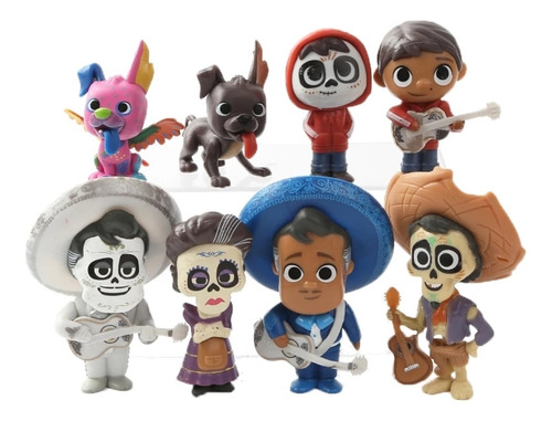 Set De 8 Figuras De Colección Personajes Película Coco 