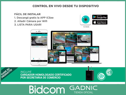 Imagen 5 de 10 de Camara De Seguridad Ip Wifi P2p Hd Vision Nocturna Celular