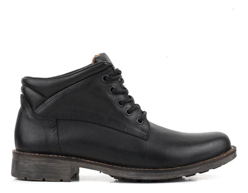 Botinetas Hombre Batistella Botas Acordonadas De Cuero Negro