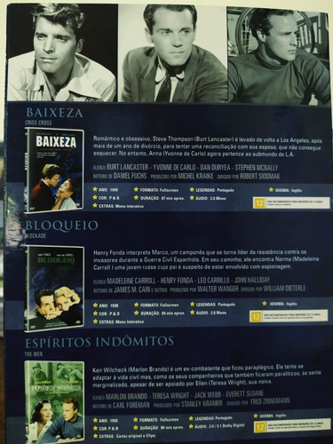 Box Ícones Do Cinema Marlon Brando, Lancaster & Ford 3 Dvds