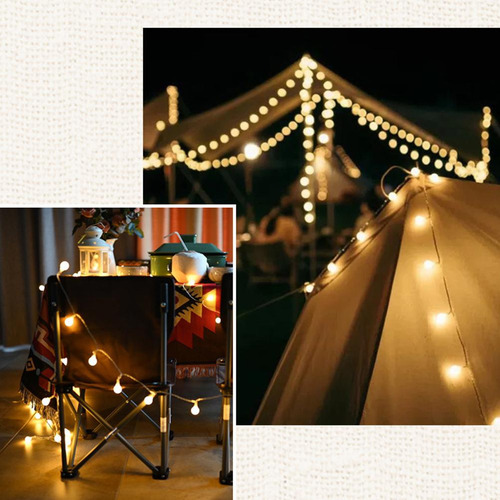Cadena De Luces Usb, Led, Miniglobo, Iluminación Para Acampa