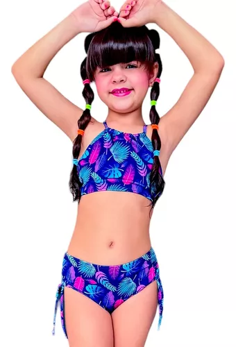 Conjunto Infantil Feminino Praia e Piscina Azul Água Viva - Mundo