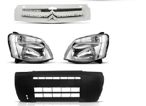 Paragolpe Opticas Parrilla Citroen Berlingo 2010 2011 2012 