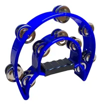 Comprar Panderetas Media Luna Doble 10 Chapas Azul California