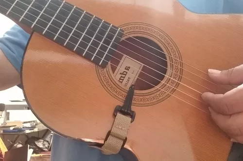 Correa Colgador Para Guitarra Clásica Cuero Semi Acolchado