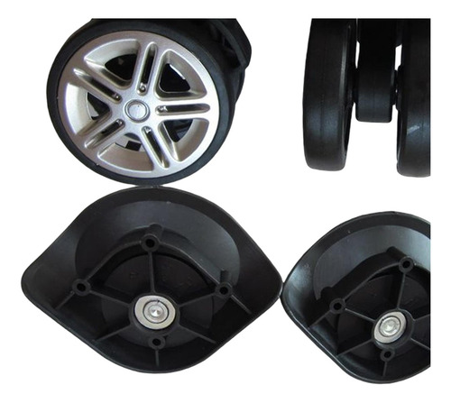 4 X 58mm Luggage Replacement Wheels Double Row Wheel For