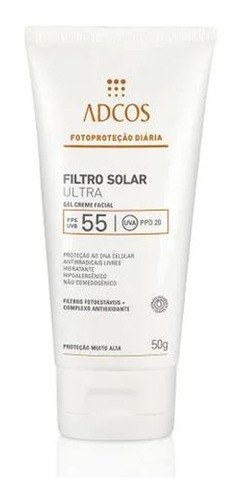 Adcos Profissional Filtro Solar Ultra Fps 55 Gel Creme 50gr