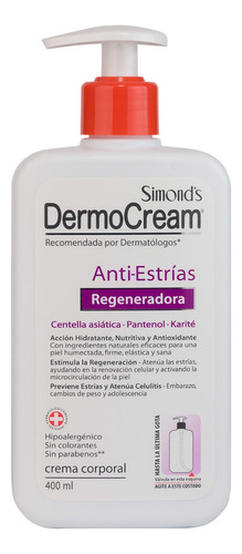 Crema Simonds Dermo Cream Antiestrías 400ml Pack X2