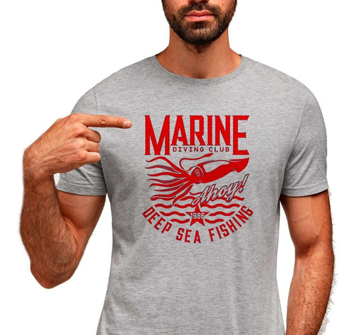 Remera Animales Marinos Peces De Mar Pesca Deportiva