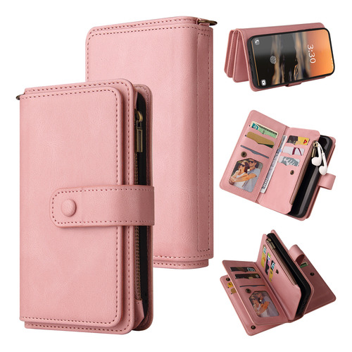 Funda De Piel Tipo Cartera Con Múltiples Tarjetas Para Samsu