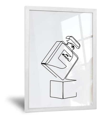 Cuadro Minimalista - Dibujo Frasco Perfume - 30x42 Cm