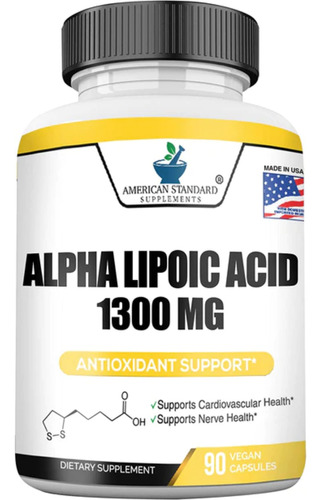 Ácido Alfa Lipoico Capsulas Alpha Lipoic 1300mg Antioxidante