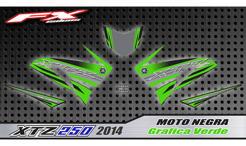 Calcos Opcionales Yamaha Xtz 250 Desde 2014 Fxcalcos2