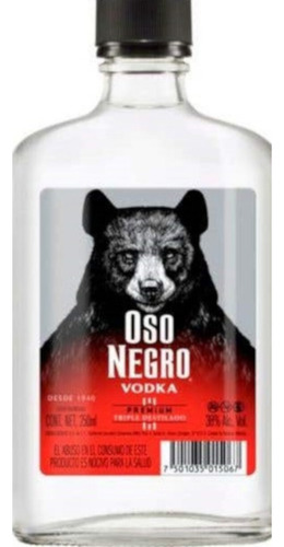 Pack De 6 Vodka Oso Negro 200 Ml