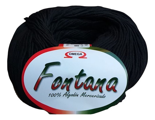 Hilaza Fontana Omega 100% Algodón Egipcio Mercerizado Color Negro