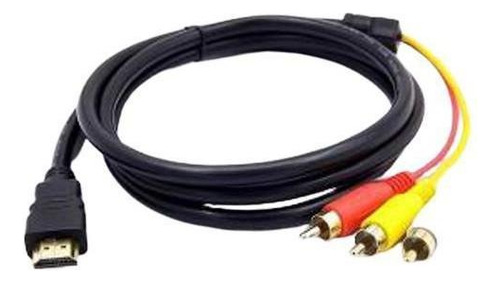 Cable adaptador conversor de señal Hdmi X Av 3 Rca de 1,5 m