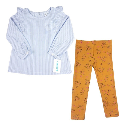 Conjunto Bebe Niña 2 Piezas Leggins Y Blusa Carter´s