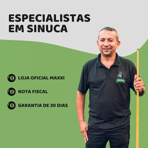 Taco De Sinuca Bipartido Profissional Ash Ajun + Giz Maxxi em