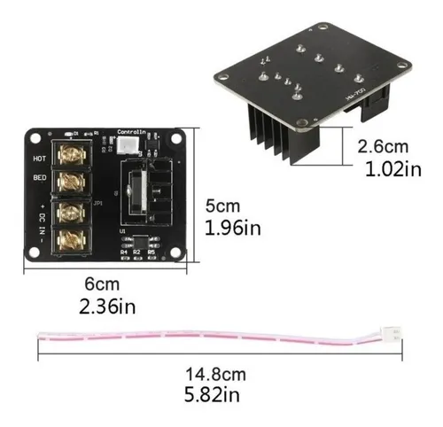 Mosfet Para Impresora 3d, 25a, Mks, Cama Caliente, Mos25 V1