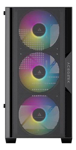 Gabinete Gamer Acegeek Stratus Mesh Argb Midtower Com 3 Fans