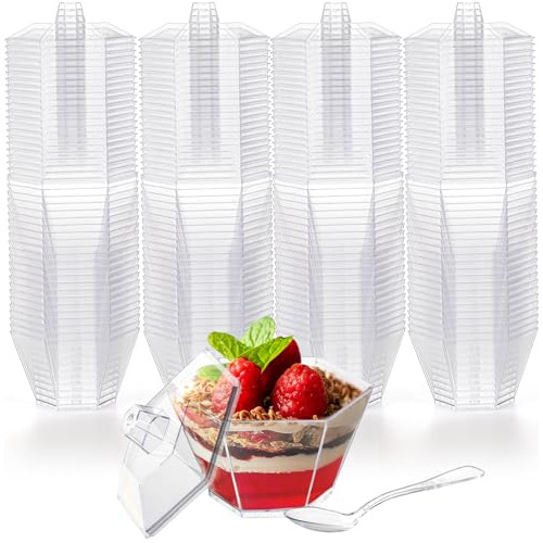 Zenfun 70 Packs Mini Tazas De Postre Con Tapas Y Vvkqo