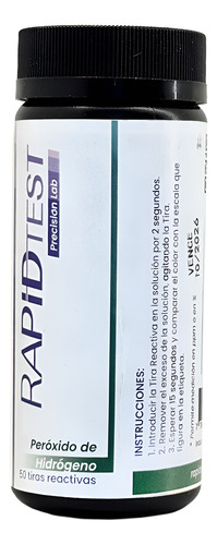 Tiras Reactivas Proxido De Hidrogeno 100ppm - Rapid Test-