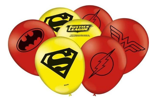 Decoração Liga Da Justiça Herói Balão Aniversário 25 Unidade