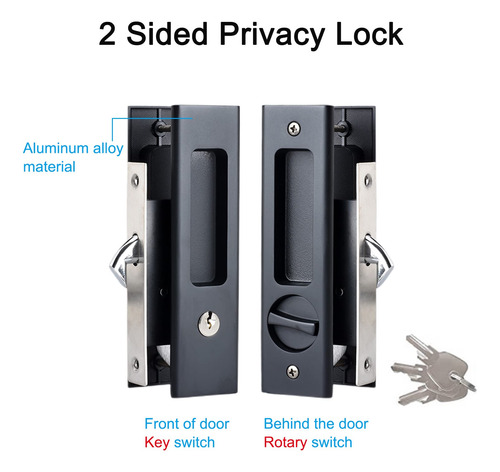 Haccer Cerradura Puerta Bolsillo Privacidad 6.3  Llave Doble