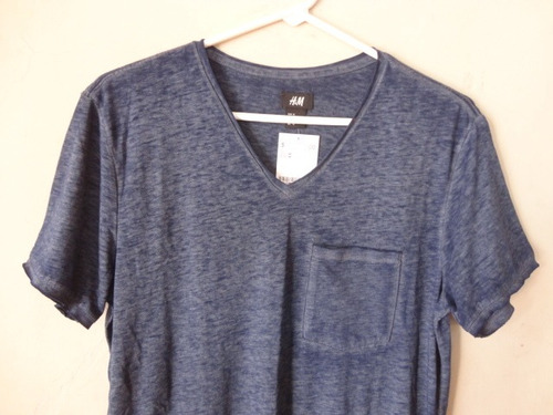 Camiseta Con Bolsillo H&m - Medium - Nueva